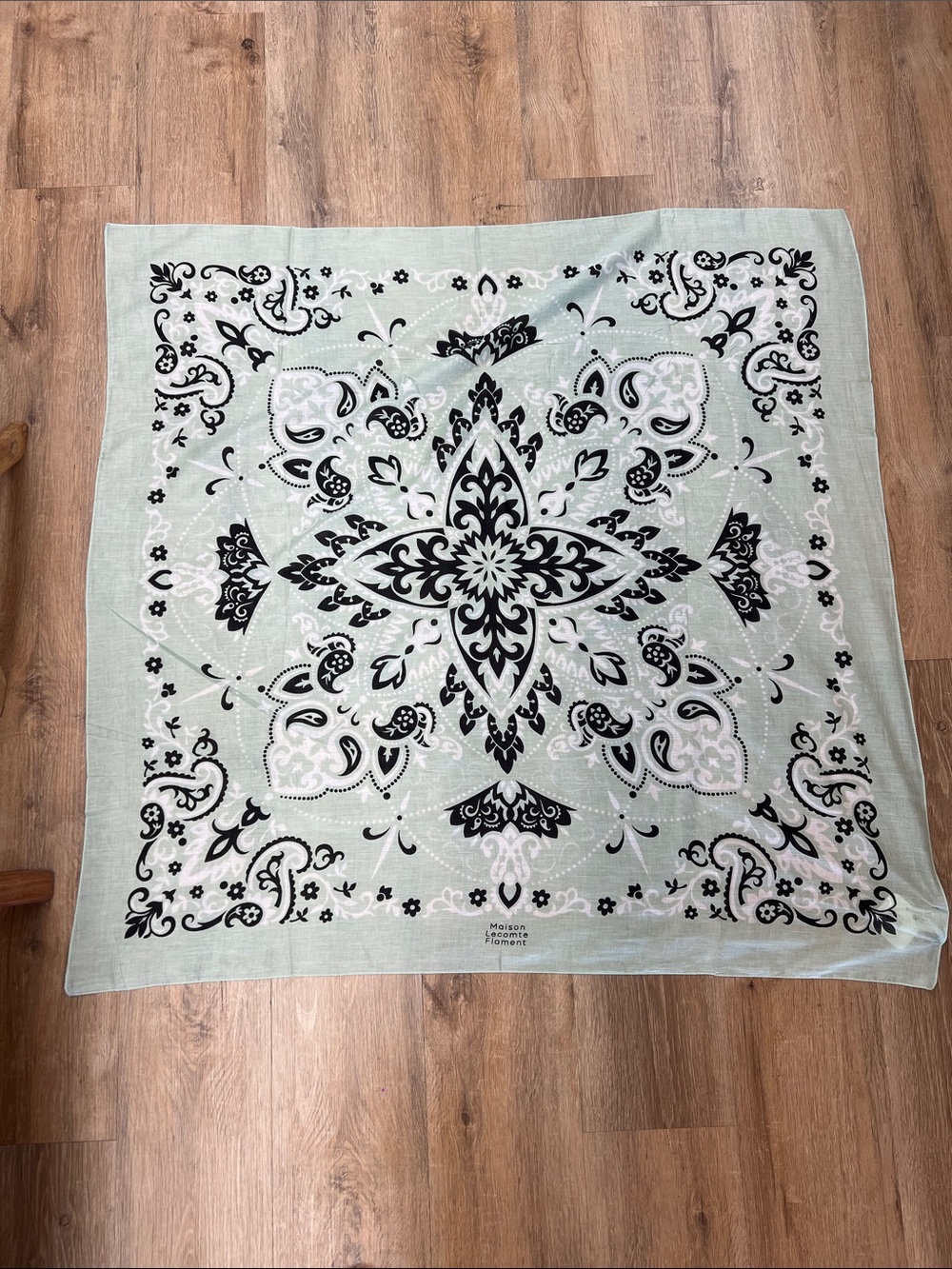 Maison Levine Fiament Cotton Bandana Scarf Mint